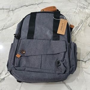 New Ferlin Backpack Diaper Bag- Dark Grey